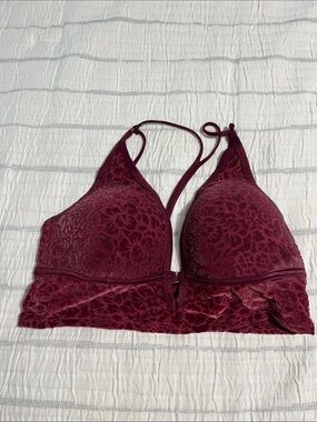 PINK Victoria's Secret Wine Burgundy velvety Bralette